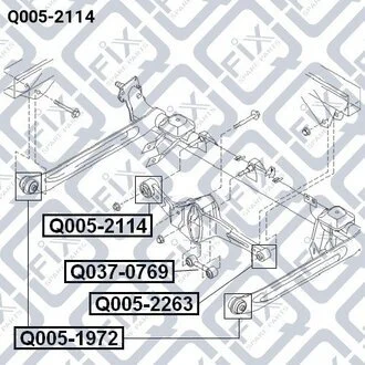 Сайлентблок важеля задньої балки Q-fix Q0052114