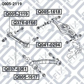 САЙЛЕНТБЛОК ЗАДН ПОПЕРЕЧ ВАЖІЛЯ MITSUBISHI PAJERO Q-fix Q0052119