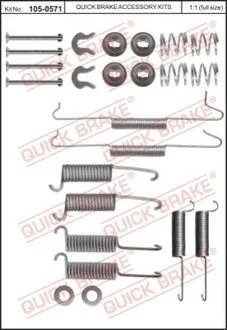 Монтажний комплект гальмівних колодок QUICK BRAKE 1050571