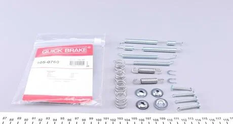 Ремкомплект барабанних гальм. колодок QUICK BRAKE 105-0760