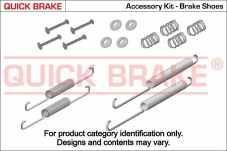 Ремкомплект барабанних гальм. колодок QUICK BRAKE 105-0787