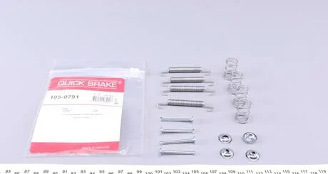 Комплект пружинок колодок стояночного гальма QUICK BRAKE 105-0791