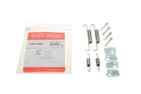 Ремкомплект барабанних гальм. колодок QUICK BRAKE 105-0881