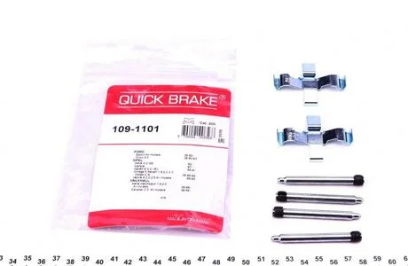 Ремкомплект дискових гальм. колодок QUICK BRAKE 109-1101