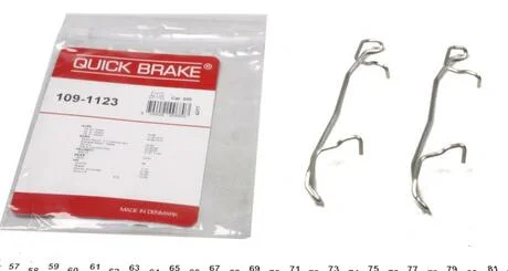 Ремкомплект дисковых тормозов. колодок QUICK BRAKE 109-1123