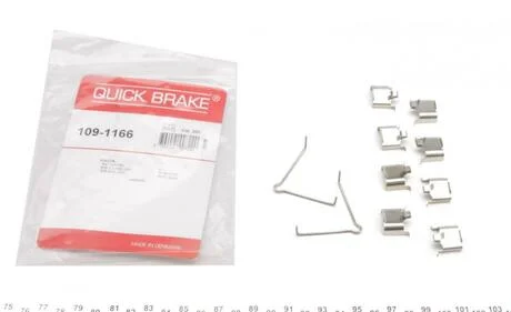 Ремкомплект дисковых тормозов. колодок QUICK BRAKE 109-1166