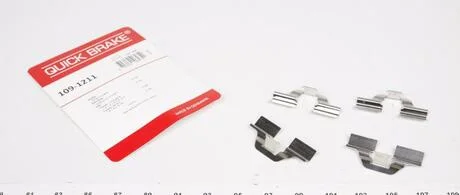 Ремкомплект дискових гальм. колодок QUICK BRAKE 109-1211