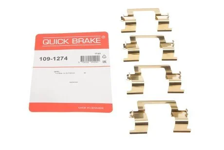 Ремкомплект дискових гальм. колодок QUICK BRAKE 109-1274