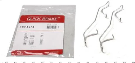 Ремкомплект дисковых тормозов. колодок QUICK BRAKE 109-1678