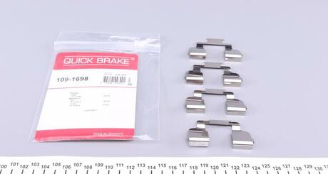 Ремкомплект дисковых тормозов. колодок QUICK BRAKE 109-1698 (фото 1)
