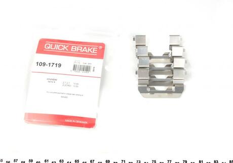 Ремкомплект дисковых тормозов. колодок QUICK BRAKE 109-1719 (фото 1)