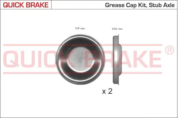 Захисна кришка маточини колеса (комплект 2 ед) QUICK BRAKE 9826K (фото 1)