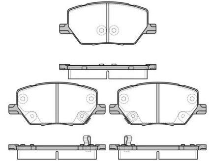 Колодки тормозные дисковые REMSA 164002