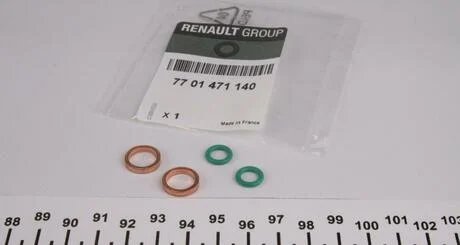Ущільнювачі трубки подачі масла в турбіну RENAULT 7701471140