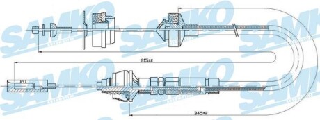 Трос зчеплення SAMKO C0025C