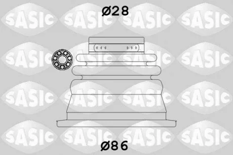 Комплект пильника, приводний вал SASIC 4003464