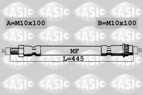 Шланг торм. передний SASIC 6600031 (фото 1)