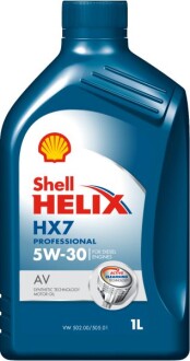 Олива для двигуна SHELL HELIXHX7PAV5W301L