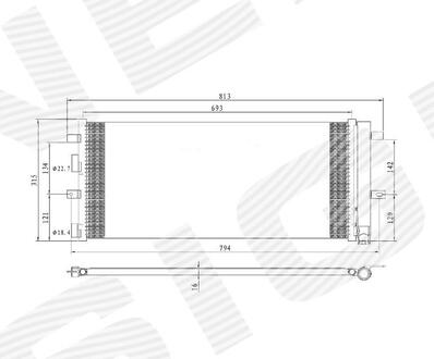 Радіатор кондиціонера FORD FUSION, 13 - 17 Signeda RC4211