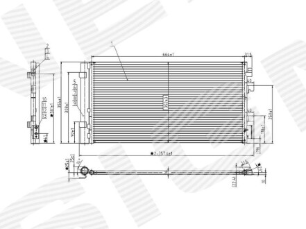 Радіатор кондиціонера RENAULT FLUENCE, 0113 - Signeda RC940259