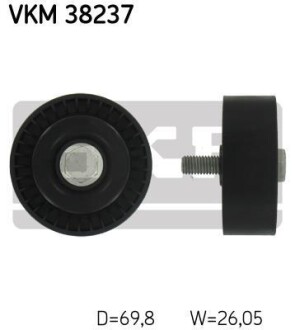 Ролик паразитний BMW 1/3/X1/X3/Z4 "1,6/2,0L "01>> SKF VKM38237 (фото 1)