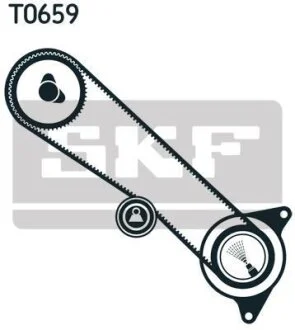 Комплект ременя ГРМ SKF VKMA91713