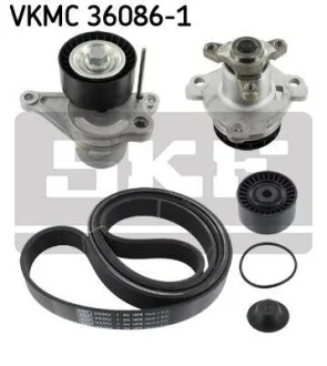 Фото роликовий модуль натягувача ременя (ролик, ремінь, помпа) SKF VKMC 36086-1 Роликовий модуль натягувача ременя (ролик, ремінь, помпа) SKF VKMC 36086-1