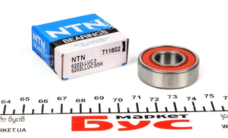 Підшипник (кульковий) SNR NTN 6202LLUC3/5K