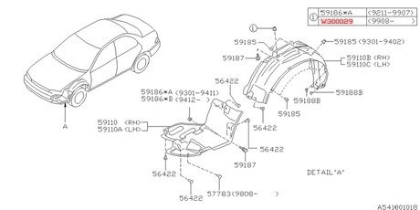 Кліпса кріпильна SUBARU 909300029
