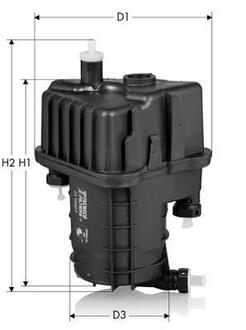 Фільтр паливний (з пристосув для датчика води) Renault 15DCI 04- TECNECO GS10449P