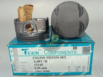 Поршень ДВЗ 0.50 (4шт.+пальці)) Hyundai 1.6 (G4FC-II) Elantra (15-), Cerato (16-) TEIKIN 51145-050