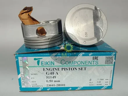 Поршень ДВЗ 0.5 (4шт.+пальці)) Hyundai 1.4 (G4FA) Solaris, Accent, Rio (14-), I30 (12-) TEIKIN 51149-050