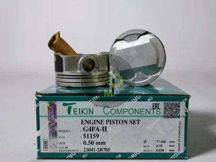 Поршень ДВЗ 0.5 (4шт.+пальцы) Hyundai Solaris (14-), KIA Rio (11-) (G4FA-II) 1.4 DOHC MPI TEIKIN 51159-050