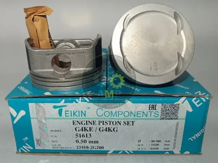 Поршень ДВЗ 0.5 (4шт.+пальці)) Hyundai 2.4 (G4KE/G4KG) Sonata (10-), Tucson (09-) TEIKIN 51613-050