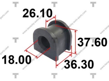 Втулка стабілізатора mitsubishi lancer 1.8/2.0 08- TENACITY ASBMI1013