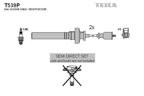 Комплект кабелей зажигания TESLA T539P (фото 1)