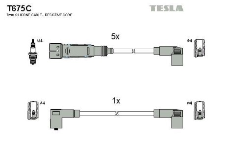 Комплект проводів TESLA T675C