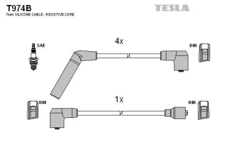 Дроти високовольтні TESLA T974B
