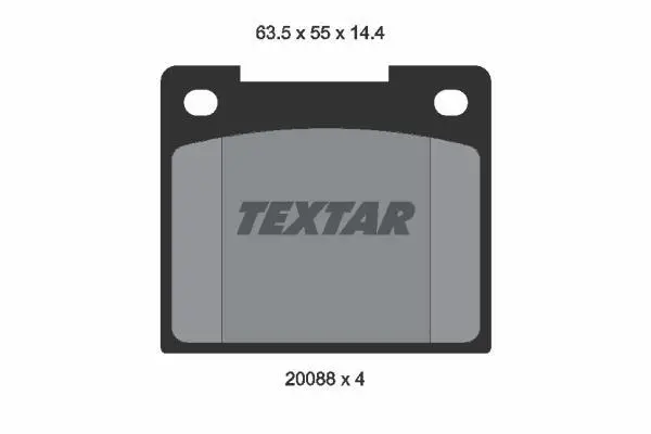 Комплект гальмівних колодок TEXTAR 2008802 (фото 1)