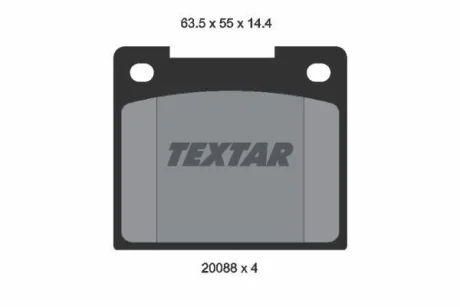 Комплект гальмівних колодок TEXTAR 2008802