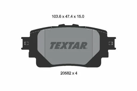 Гальмівні колодки TEXTAR 2058201