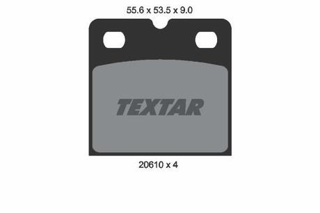 Комплект гальмівних колодок TEXTAR 2061005 (фото 1)