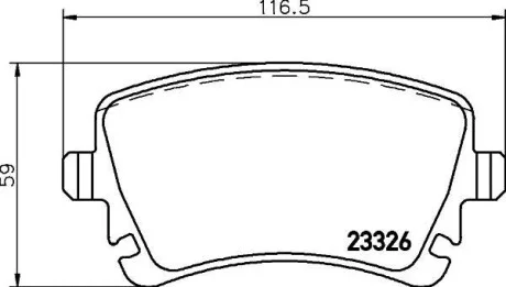 Гальмівні колодки VW Phaeton "R "02-16 T2332603 TEXTAR 2332603