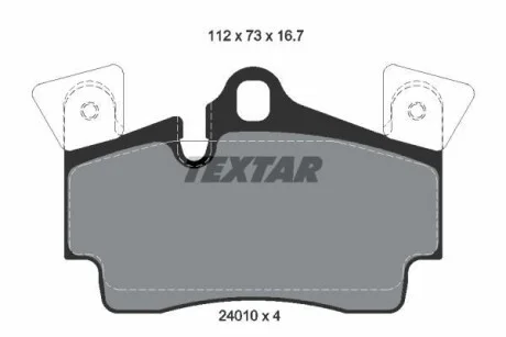 Комплект гальмівних колодок, дискове гальмо TEXTAR 2401001