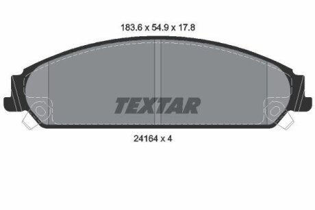 Комплект гальмівних колодок TEXTAR 2416401