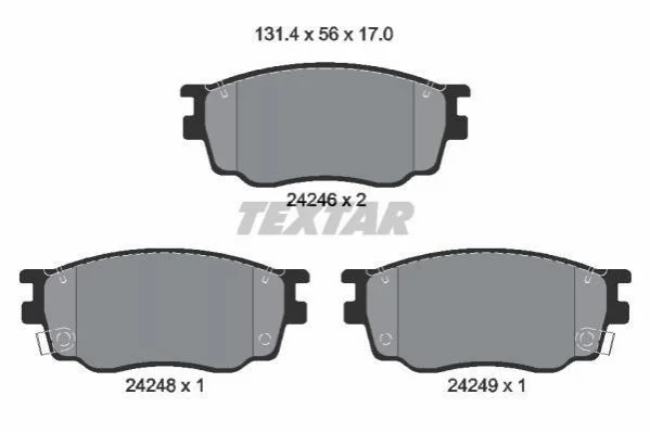 Тормозные колодки дисковые TEXTAR 2424601 (фото 1)