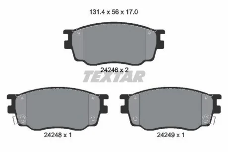 Тормозные колодки дисковые TEXTAR 2424601