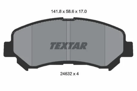 Колодки гальмівні дискові передн. Nissan Qashqai/X TEXTAR 2463201