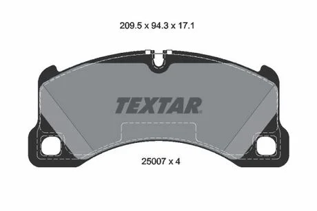 Колодки дискового гальма TEXTAR 2500703
