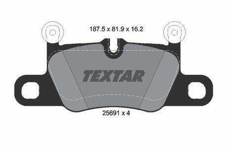 Комплект тормозных колодок TEXTAR 2569101 (фото 1)